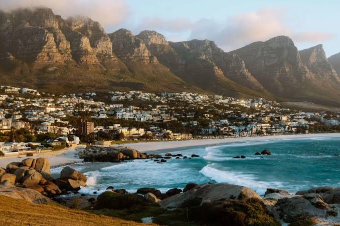 Camps Bay beach below the Twelve Apostles